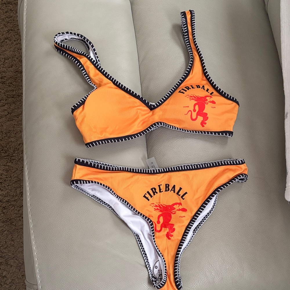Fireball Orange Bikini Set